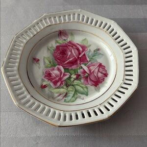 Floral Rose Decorative Plate